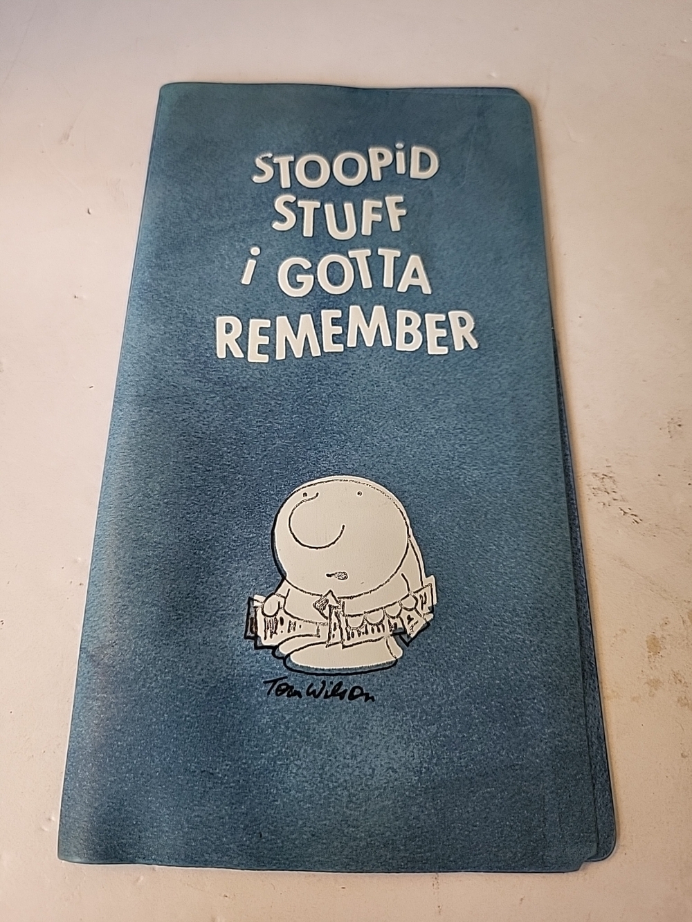 Blue "Stoopid Stuff I Gotta Remember" 1997 Ziggy Notepad Holder